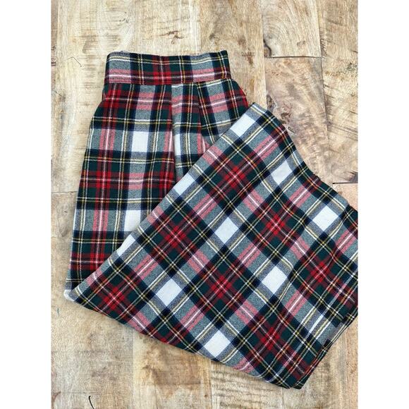 VTG Woolmark 100% Pure Wool Red Plaid Long Skirt W/slit lWomen's Sz 4-6 Winter - Picture 9 of 9